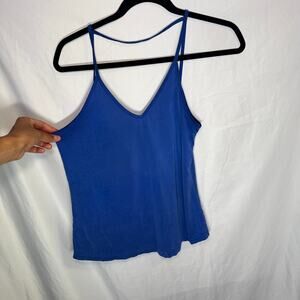 Y2K Cobalt Blue Spaghetti Strap Tank | Low Back | Going Out Top M